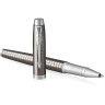 Ручка-роллер PARKER IM PREMIUM DARK ESPRESSO CHISELLED CT, F 1931682