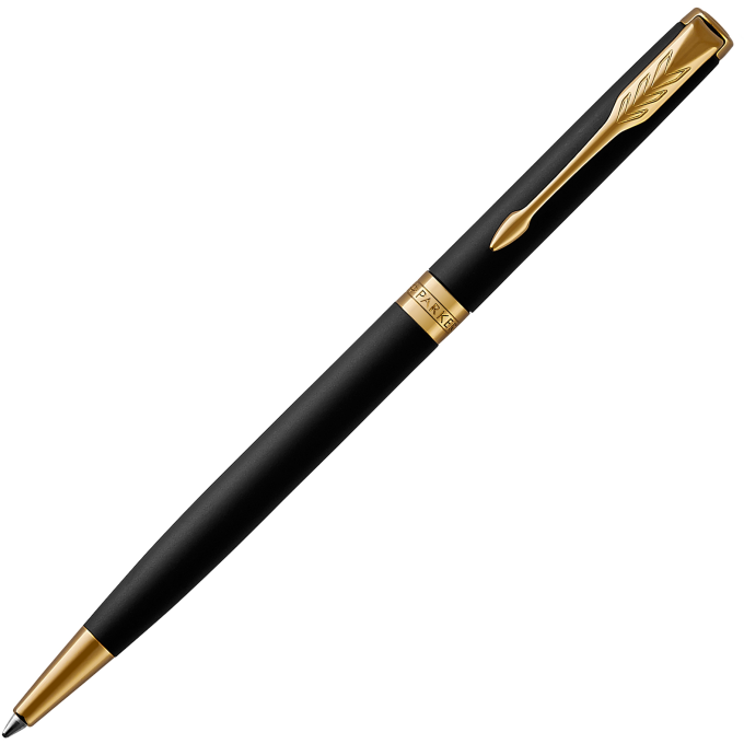 Тонкая шариковая ручка PARKER ESSENTIAL SONNET MATTE BLACK GT М 1931520